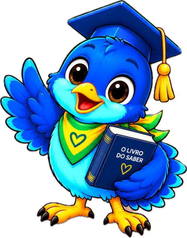 Zelo, o Sabiá do Saber, mascote oficial do CEI Princípio do Saber
